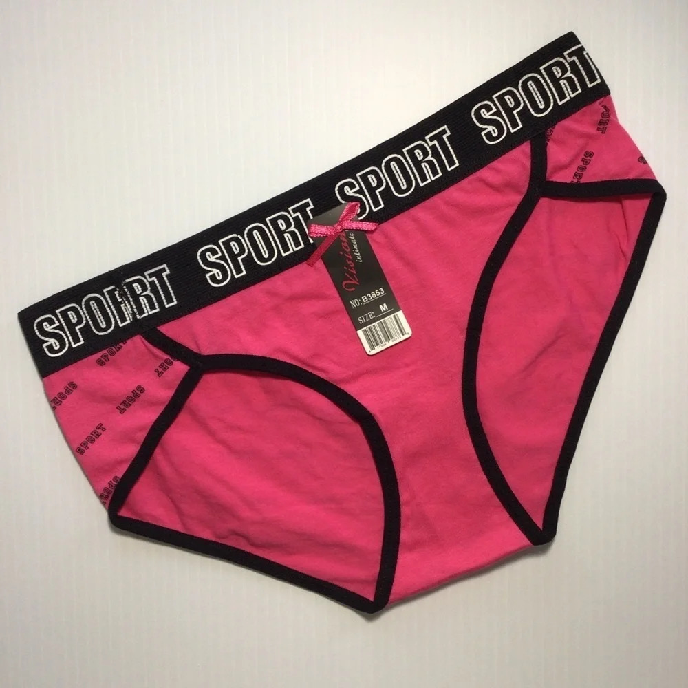 Vision Intimate SPORT Pink and Black Panties Underwear - Size Medium